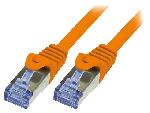Cable - Adaptateur Reseau - Telephonie Cable reseau RJ45 male S-FTP Cat 6a orange- 2m