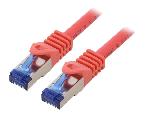 Cable - Adaptateur Reseau - Telephonie Cable reseau RJ45 male S-FTP Cat 6a rouge - 0.25m