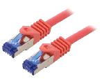 Cable - Adaptateur Reseau - Telephonie Cable reseau RJ45 male S-FTP Cat 6a rouge- 0.5m