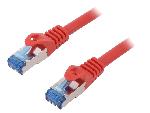Cable - Connectique Pour Peripherique Cable reseau RJ45 male S-FTP Cat 6a rouge- 1.5m