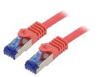 Cable - Adaptateur Reseau - Telephonie Cable reseau RJ45 male S-FTP Cat 6a rouge- 10m