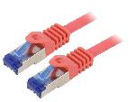 Cable - Adaptateur Reseau - Telephonie Cable reseau RJ45 male S-FTP Cat 6a rouge- 3m