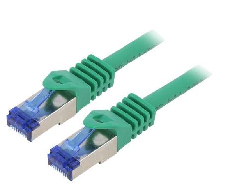 Cable - Adaptateur Reseau - Telephonie Cable reseau RJ45 male S-FTP Cat 6a vert - 0.25m
