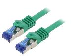 Cable - Connectique Pour Peripherique Cable reseau RJ45 male S-FTP Cat 6a vert- 0.5m