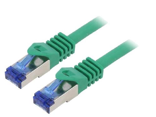 Cable - Connectique Pour Peripherique Cable reseau RJ45 male S-FTP Cat 6a vert- 0.5m