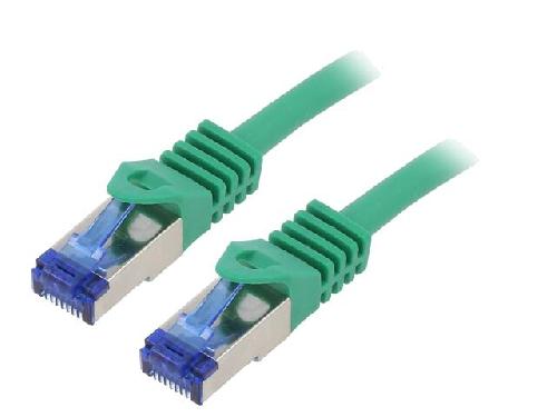 Cable - Adaptateur Reseau - Telephonie Cable reseau RJ45 male S-FTP Cat 6a vert- 1.5m