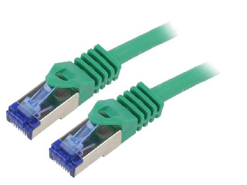 Cable - Adaptateur Reseau - Telephonie Cable reseau RJ45 male S-FTP Cat 6a vert- 1m