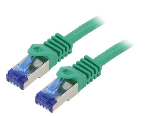 Cable - Adaptateur Reseau - Telephonie Cable reseau RJ45 male S-FTP Cat 6a vert- 2m