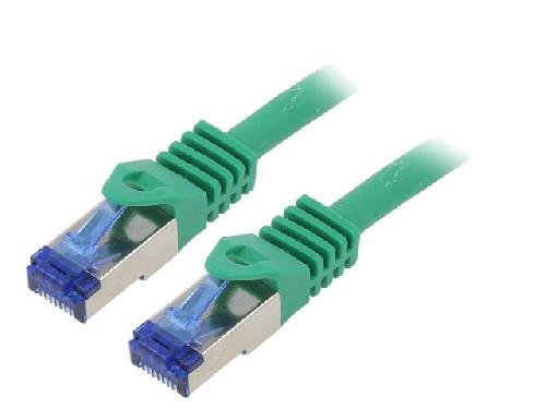 Cable - Adaptateur Reseau - Telephonie Cable reseau RJ45 male S-FTP Cat 6a vert- 5m