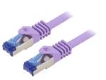 Cable - Adaptateur Reseau - Telephonie Cable reseau RJ45 male S-FTP Cat 6a violet - 0.25m