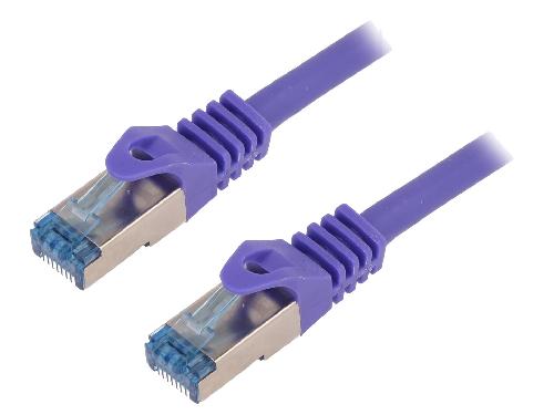 Cable - Connectique Pour Peripherique Cable reseau RJ45 male S-FTP Cat 6a violet- 0.25m