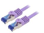 Cable - Adaptateur Reseau - Telephonie Cable reseau RJ45 male S-FTP Cat 6a violet- 0.5m