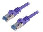 Cable - Adaptateur Reseau - Telephonie Cable reseau RJ45 male S-FTP Cat 6a violet- 0.5m