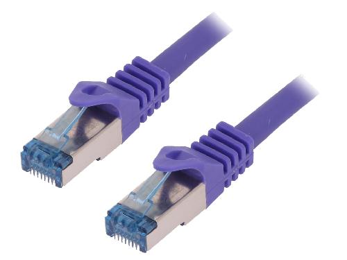 Cable - Adaptateur Reseau - Telephonie Cable reseau RJ45 male S-FTP Cat 6a violet- 1m