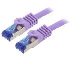 Cable - Adaptateur Reseau - Telephonie Cable reseau RJ45 male S-FTP Cat 6a violet- 2m