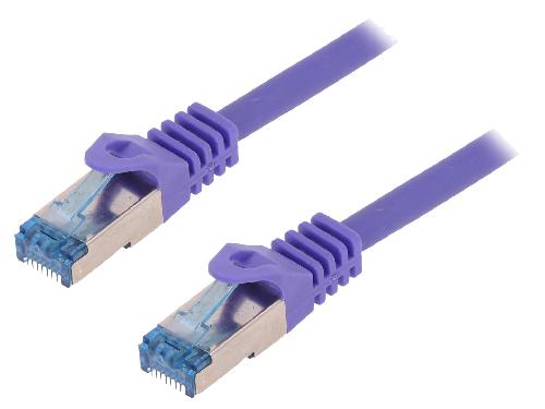 Cable - Connectique Pour Peripherique Cable reseau RJ45 male S-FTP Cat 6a violet - 3m
