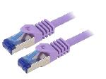Cable - Adaptateur Reseau - Telephonie Cable reseau RJ45 male S-FTP Cat 6a violet - 5m