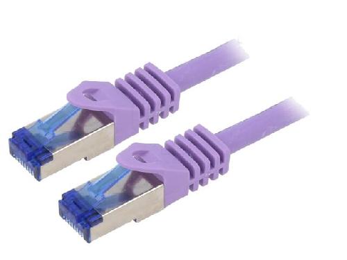 Cable - Adaptateur Reseau - Telephonie Cable reseau RJ45 male S-FTP Cat 6a violet - 5m