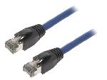 Cable - Adaptateur Reseau - Telephonie Cable reseau RJ45 male S-FTP Cat 8.1 bleu- 0.5m