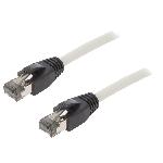 Cable reseau RJ45 male S-FTP Cat 8.1 gris- 5m Cable reseau RJ45 male S-FTP Cat 8.1 gris- 5m