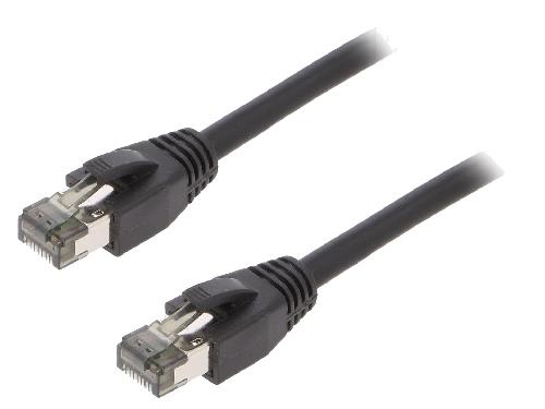 Cable - Adaptateur Reseau - Telephonie Cable reseau RJ45 male S-FTP Cat 8.1 noir- 0.5m