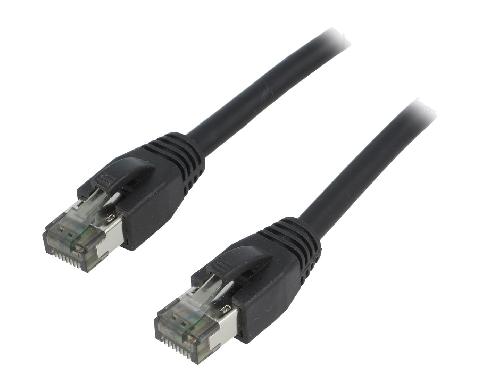 Cable - Adaptateur Reseau - Telephonie Cable reseau RJ45 male S-FTP Cat 8.1 noir- 1.5m