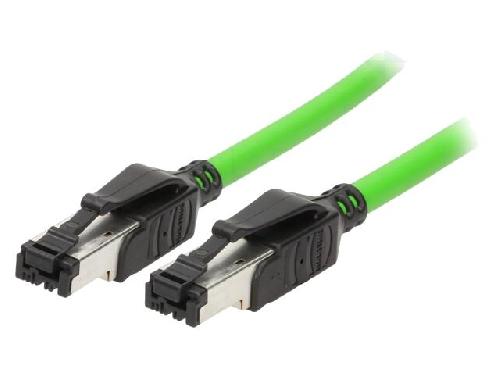 Cable - Adaptateur Reseau - Telephonie Cable reseau RJ45 male SF-UTP Cat 5 vert - 3m