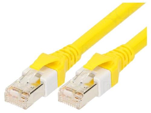 Cable - Adaptateur Reseau - Telephonie Cable reseau RJ45 male SF-UTP Cat 5e jaune - 0.5m