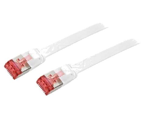 Cable - Connectique Pour Peripherique Cable reseau RJ45 male U-FTP Cat.6 blanc- 0.5m