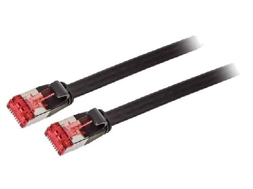 Cable - Adaptateur Reseau - Telephonie Cable reseau RJ45 male U-FTP Cat.6 noir- 0.25m