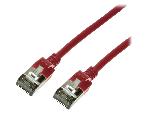 Cable - Adaptateur Reseau - Telephonie Cable reseau RJ45 male U-FTP Cat.6a rouge - 5m
