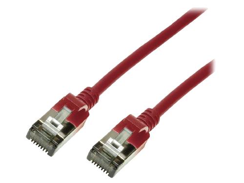 Cable - Adaptateur Reseau - Telephonie Cable reseau RJ45 male U-FTP Cat.6a rouge - 5m