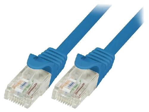 Cable - Adaptateur Reseau - Telephonie Cable reseau RJ45 male U-UTP Cat 5e bleu - 2m