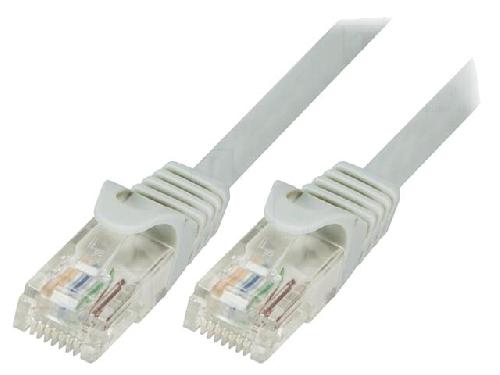 Cable - Adaptateur Reseau - Telephonie Cable reseau RJ45 male U-UTP Cat 5e gris - 0.25m