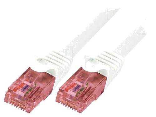 Cable - Adaptateur Reseau - Telephonie Cable reseau RJ45 male U-UTP Cat 6 blanc - 0.5m