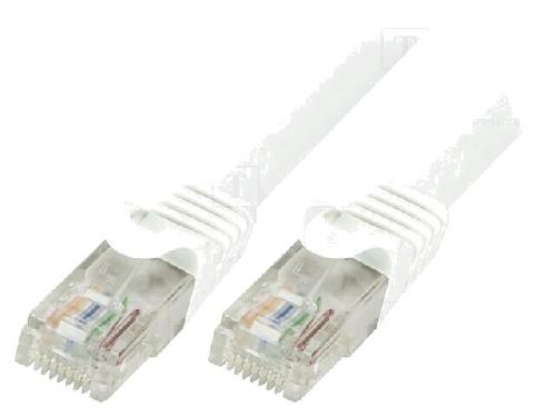 Cable - Adaptateur Reseau - Telephonie Cable reseau RJ45 male U-UTP Cat.6 blanc- 5m