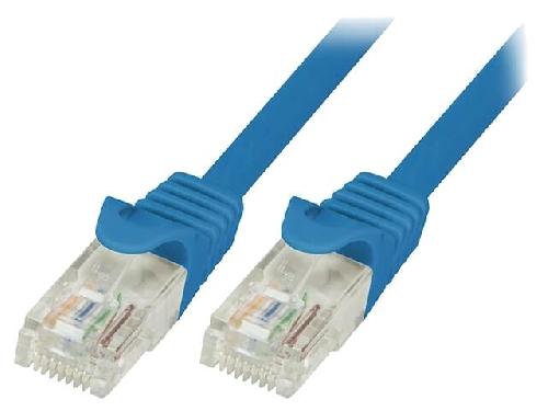 Cable - Adaptateur Reseau - Telephonie Cable reseau RJ45 male U-UTP Cat.6 bleu - 0.5m