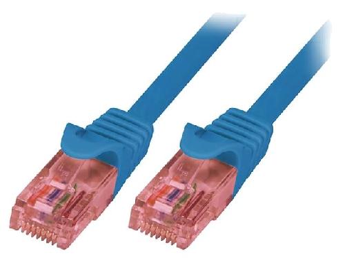 Cable - Adaptateur Reseau - Telephonie Cable reseau RJ45 male U-UTP Cat 6 bleu- 0.5m