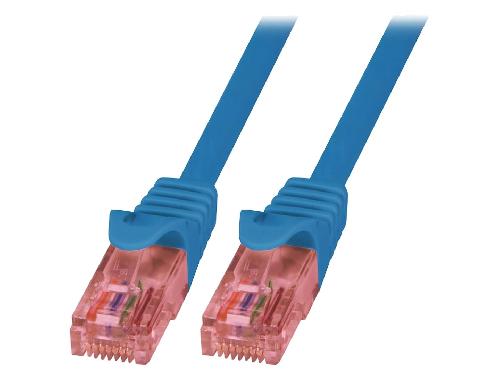 Cable - Adaptateur Reseau - Telephonie Cable reseau RJ45 male U-UTP Cat 6 bleu- 1.5m