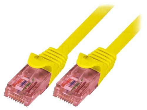 Cable - Adaptateur Reseau - Telephonie Cable reseau RJ45 male U-UTP Cat 6 jaune- 0.5m