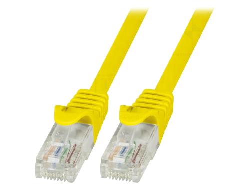 Cable - Adaptateur Reseau - Telephonie Cable reseau RJ45 male U-UTP Cat.6 jaune- 1.5m