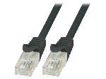 Cable - Adaptateur Reseau - Telephonie Cable reseau RJ45 male U-UTP Cat.6 noir- 1.5m