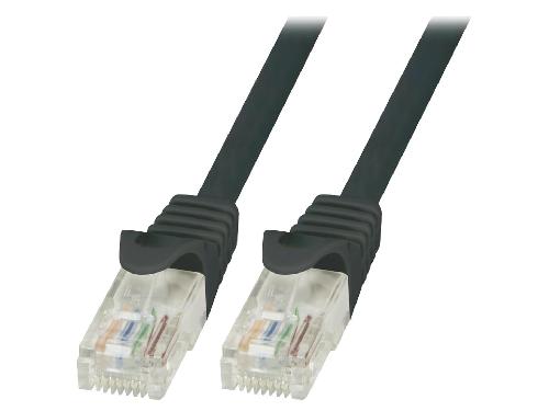 Cable - Adaptateur Reseau - Telephonie Cable reseau RJ45 male U-UTP Cat.6 noir- 1.5m