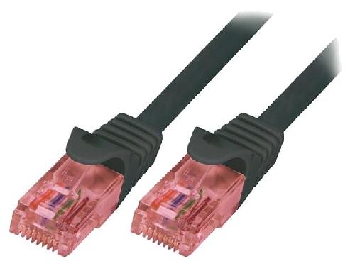Cable - Adaptateur Reseau - Telephonie Cable reseau RJ45 male U-UTP Cat 6 noir- 5m