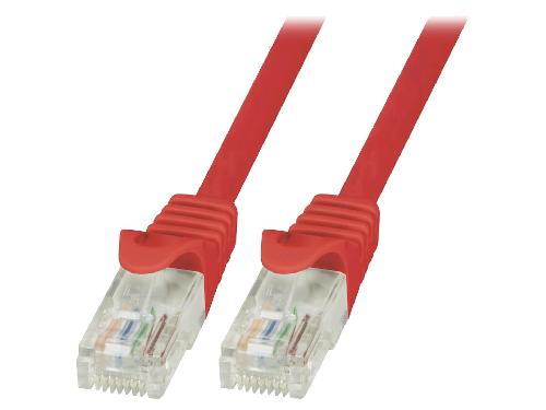 Cable - Adaptateur Reseau - Telephonie Cable reseau RJ45 male U-UTP Cat.6 rouge- 1.5m