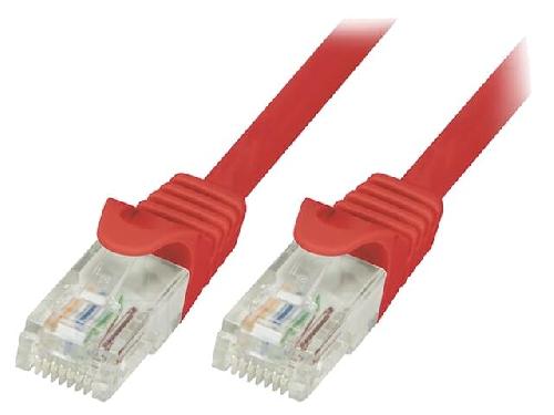 Cable - Adaptateur Reseau - Telephonie Cable reseau RJ45 male U-UTP Cat.6 rouge- 10m