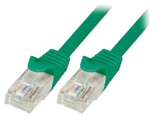 Cable - Adaptateur Reseau - Telephonie Cable reseau RJ45 male U-UTP Cat.6 vert- 1m