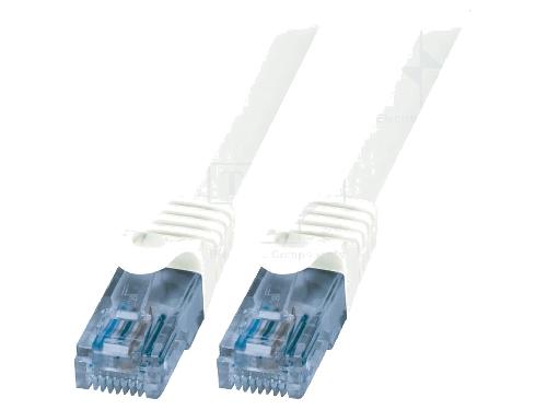 Cable - Adaptateur Reseau - Telephonie Cable reseau RJ45 male U-UTP Cat.6a blanc- 1m