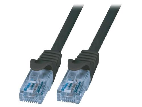 Cable - Adaptateur Reseau - Telephonie Cable reseau RJ45 male U-UTP Cat.6a noir- 7.5m