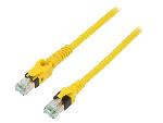Cable - Adaptateur Reseau - Telephonie Cable reseau RJ45 Prise male SFTP Cat 6 jaune 10m - 1 prise RJ45 mobile